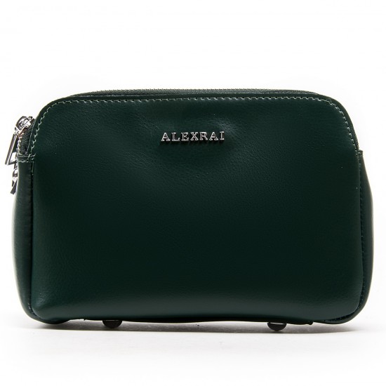 Жіноча сумочка з натуральної шкіри ALEX RAI 8701 зелений