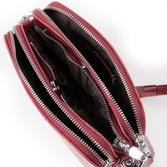 Женская сумочка из натуральной кожи ALEX RAI 8701 бордовый