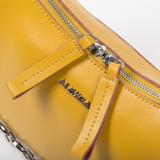 Женская сумка из натуральной кожи ALEX RAI 8691 желтый