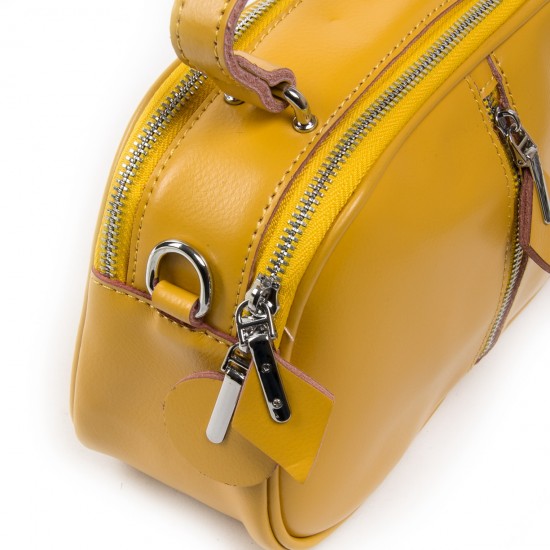 Жіноча сумка з натуральної шкіри ALEX RAI 8389 жовтий