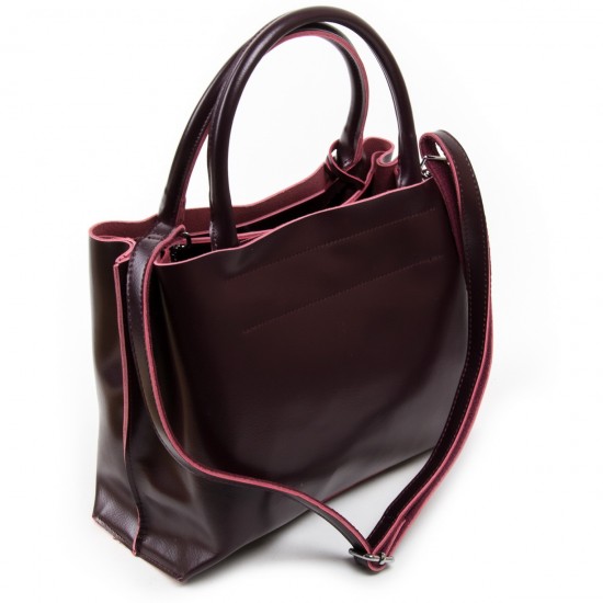 Жіноча сумка з натуральної шкіри ALEX RAI 8550-1 бордовий