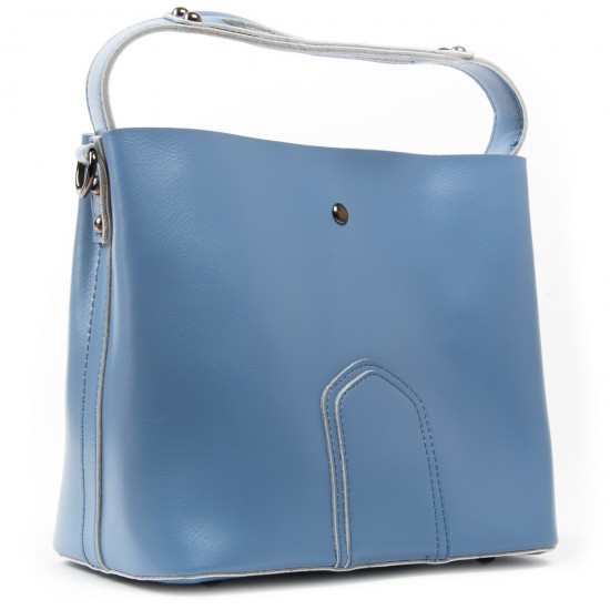 Жіноча сумка з натуральної шкіри ALEX RAI 8641 блакитний