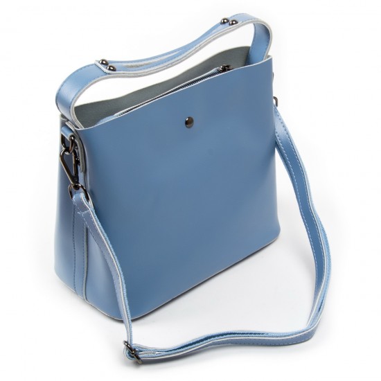 Жіноча сумка з натуральної шкіри ALEX RAI 8641 блакитний