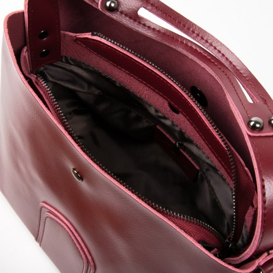 Женская сумка из натуральной кожи ALEX RAI 8641 бордовый