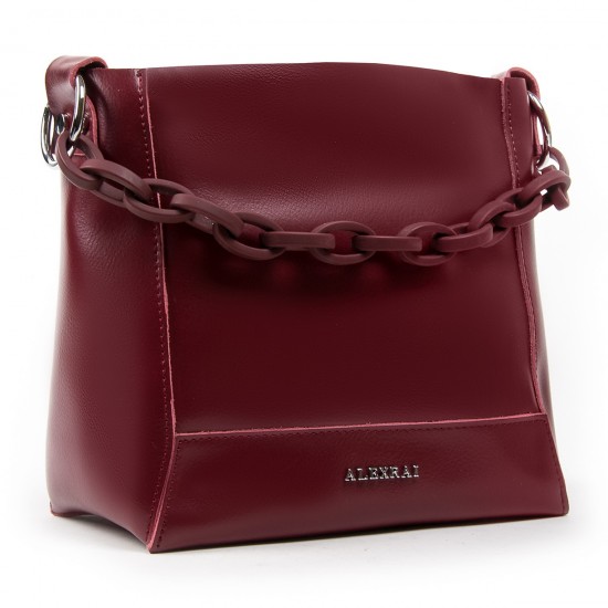 Жіноча сумка з натуральної шкіри ALEX RAI 1897 бордовий