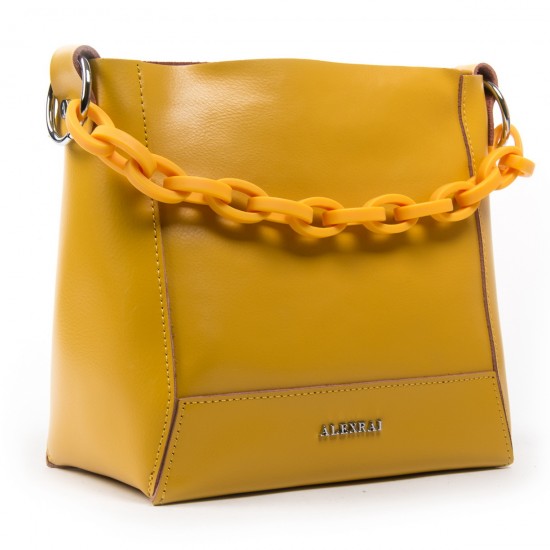 Женская сумка из натуральной кожи ALEX RAI 1897 желтый