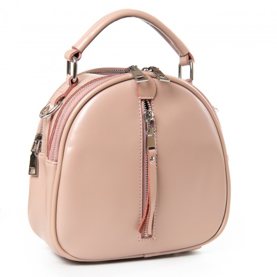 Женская сумочка-рюкзак из натуральной кожи ALEX RAI 339 пудра