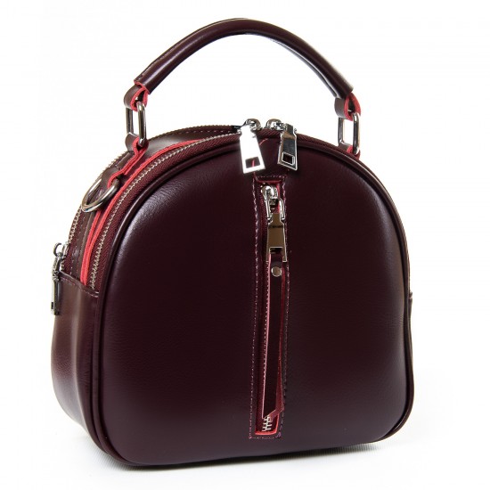 Жіноча сумочка-рюкзак з натуральної шкіри ALEX RAI 339 бордовий