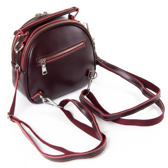 Женская сумочка-рюкзак из натуральной кожи ALEX RAI 339 бордовый