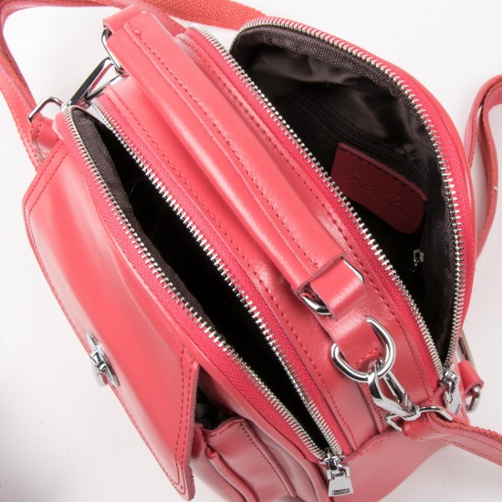 Жіноча сумочка-рюкзак з натуральної шкіри ALEX RAI 2236 фуксія