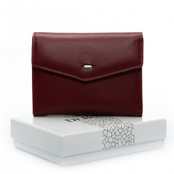 Женский кожаный кошелек dr.Bond Classic WS-3 бордовый