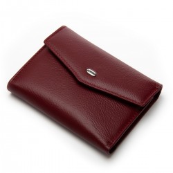 Женский кожаный кошелек dr.Bond Classic WS-3 бордовый