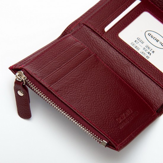 Женский кожаный кошелек dr.Bond Classic WS-3 бордовый Женский кожаный кошелек dr.Bond Classic WS-3 бордовый