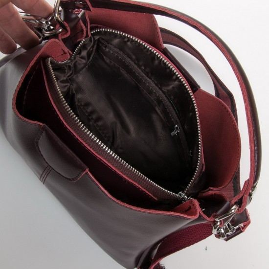 Жіноча сумка з натуральної шкіри ALEX RAI 1383 бордовий