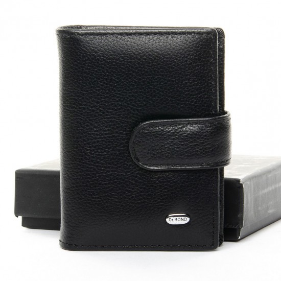 Чоловічий шкіряний гаманець-візитниця dr.Bond M21 чорний