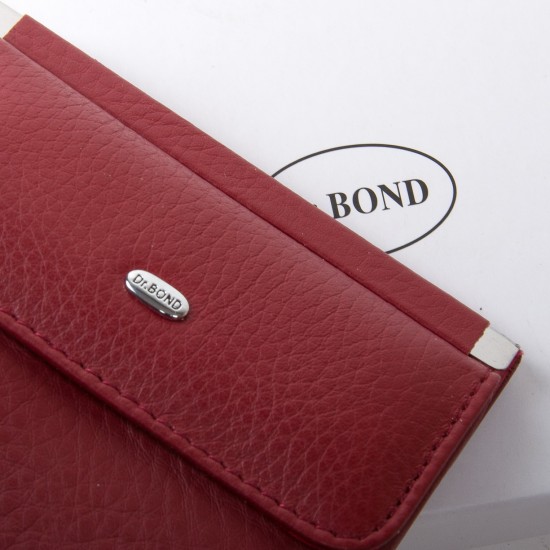 Женский кожаный кошелек dr.Bond Classic  WN-3 бордовый