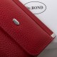 Женский кожаный кошелек dr.Bond Classic  WN-3 красный