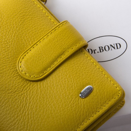 Жіночий шкіряний гаманець dr.Bond Classic WN-3 жовтий