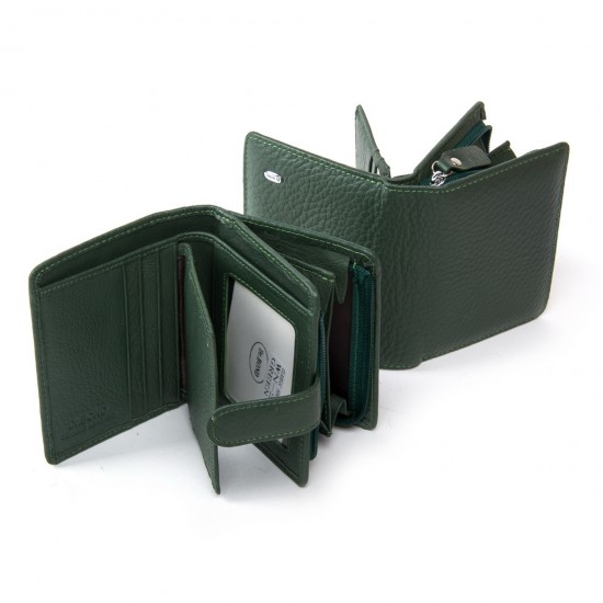Жіночий шкіряний гаманець dr.Bond Classic WN-3 зелений