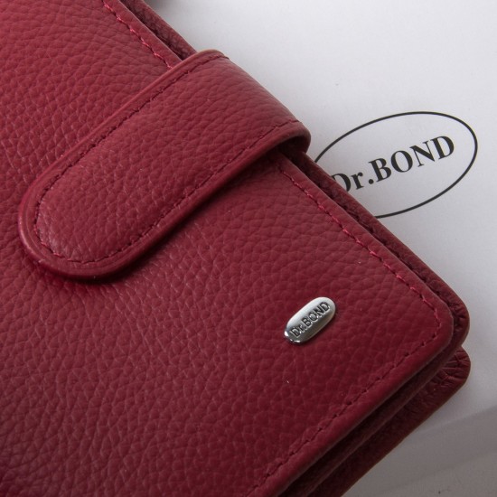 Женский кожаный кошелек dr.Bond Classic  WN-2 бордовый