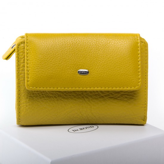 Жіночий шкіряний гаманець dr.Bond Classic WN-1 жовтий