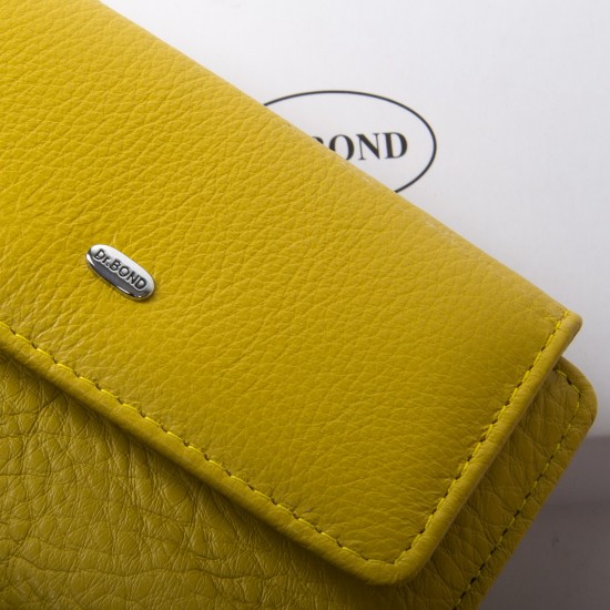 Жіночий шкіряний гаманець dr.Bond Classic WN-1 жовтий