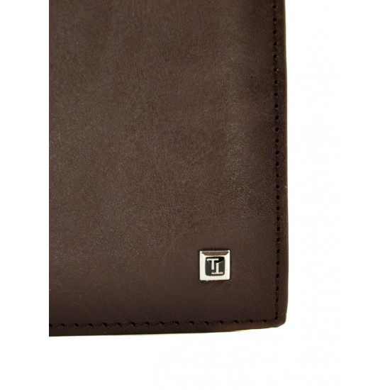 Чоловічий шкіряний гаманець Bretton Softina MS-35 кавовий