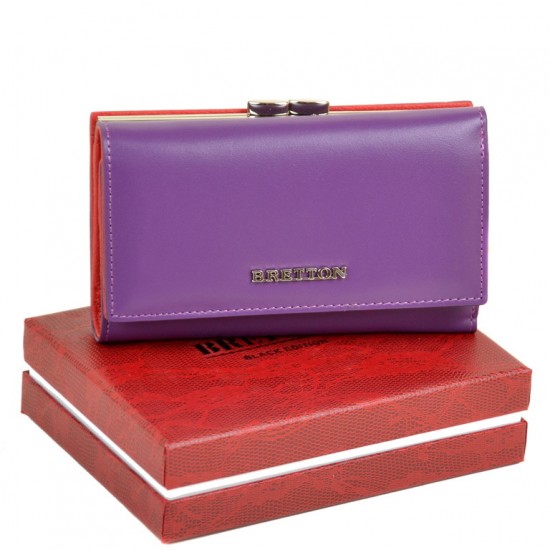 Женский кожаный кошелек Bretton W5520 фиолетовый Женский кожаный кошелек Bretton W5520 фиолетовый