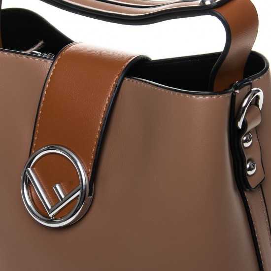 Жіноча модельна сумочка FASHION 66052 коричневий