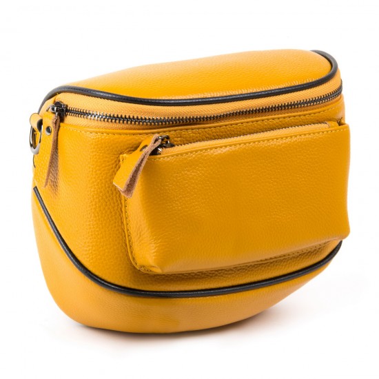 Жіноча сумочка з натуральної шкіри ALEX RAI 39031 жовтий