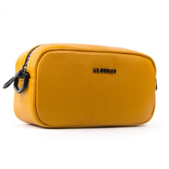 Жіноча сумочка-клатч з натуральної шкіри ALEX RAI 60062 жовтий