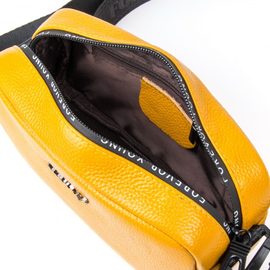 Жіноча сумочка-клатч з натуральної шкіри ALEX RAI 60062 жовтий