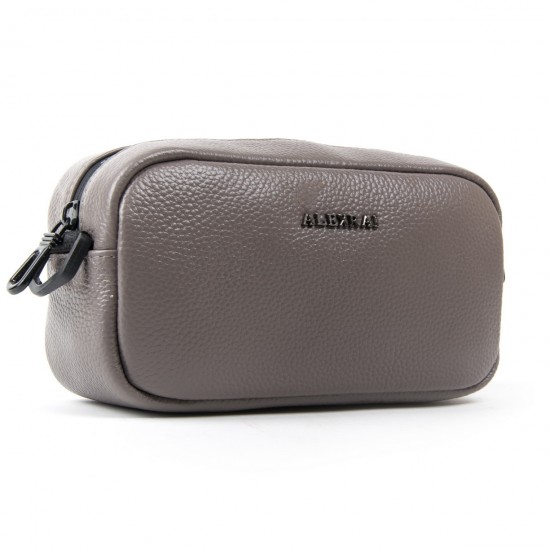 Жіноча сумочка-клатч з натуральної шкіри ALEX RAI 60062 сірий