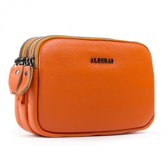 Женская сумочка-клатч из натуральной кожи ALEX RAI 60061 оранжевый