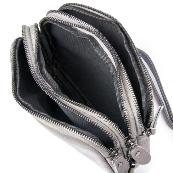Женская сумочка-клатч из натуральной кожи ALEX RAI 60061 серый