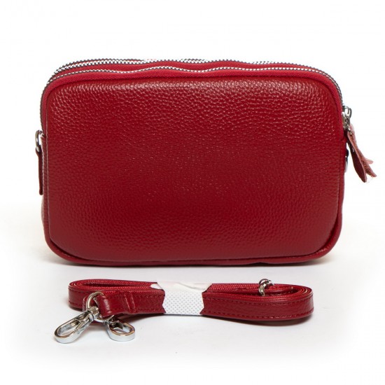 Жіноча сумочка-клатч з натуральної шкіри ALEX RAI 60061 бордовий