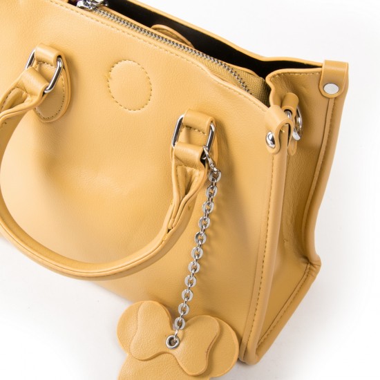 Женская сумочка на три отделения FASHION 6118 желтый