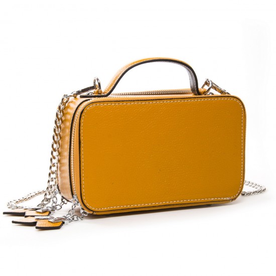 Жіноча сумочка з натуральної шкіри ALEX RAI 29017 жовтий