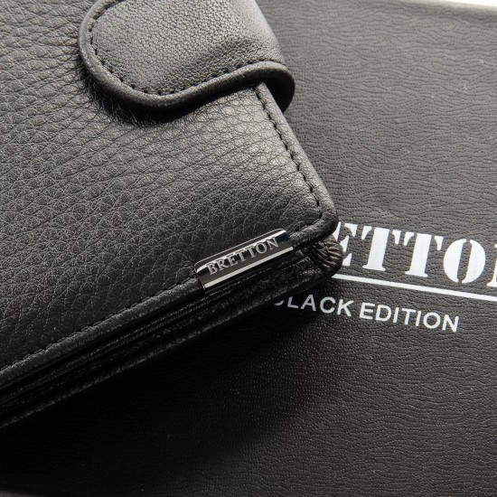 Мужской кожаный портмоне BRETTON BE 163-9 черный