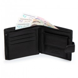 Чоловічий шкіряний портмоне dr.Bond Classic M18055-1 чорний Чоловічий шкіряний портмоне dr.Bond Classic M18055-1 чорний