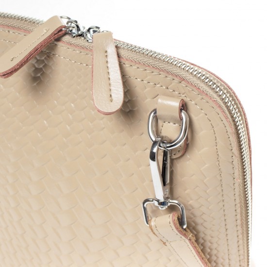 Жіноча сумочка-клатч з натуральної шкіри ALEX RAI 33-8803 бежевий