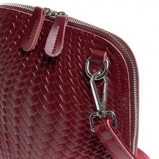 Жіноча сумочка-клатч з натуральної шкіри ALEX RAI 33-8803 бордовий