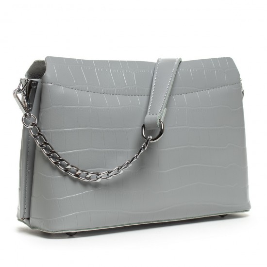 Женская сумочка из натуральной кожи ALEX RAI 3203 серый
