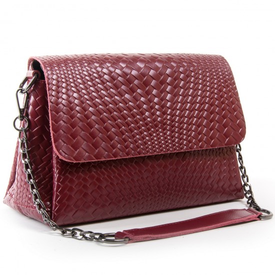 Жіноча сумочка з натуральної шкіри ALEX RAI J009-1 бордовий