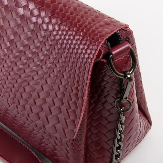 Женская сумочка из натуральной кожи ALEX RAI J009-1 бордовый