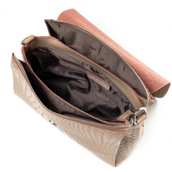 Женская сумочка из натуральной кожи ALEX RAI J009-1 темно-бежевый