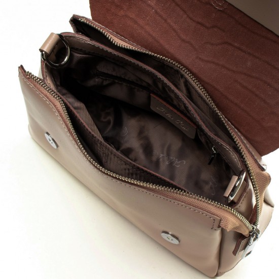 Жіноча сумочка з натуральної шкіри ALEX RAI 8778 темно-бежевий