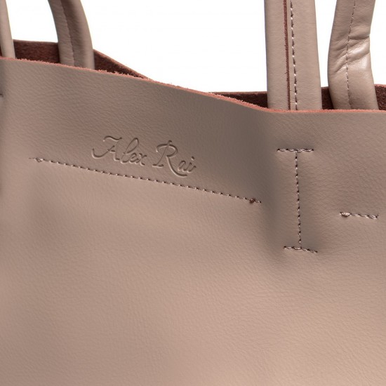 Женская сумка из натуральной кожи ALEX RAI 8630 пудра