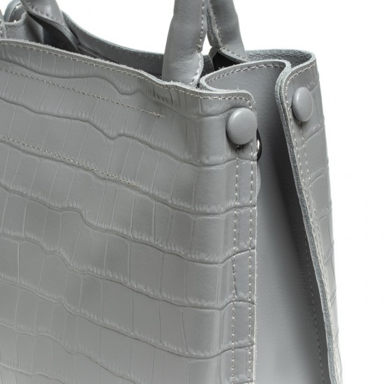 Жіноча сумка з натуральної шкіри ALEX RAI 1546 сірий