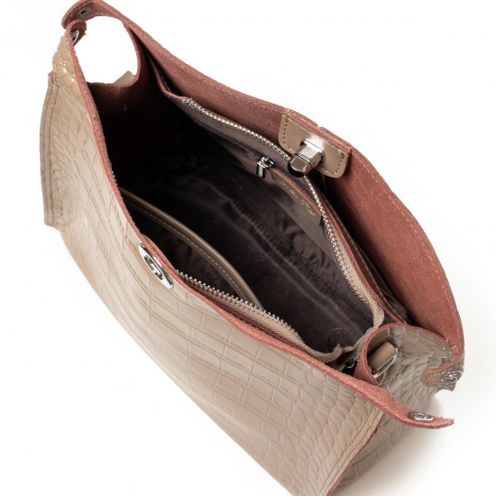 Женская сумка из натуральной кожи ALEX RAI 3202-1 темно-бежевый